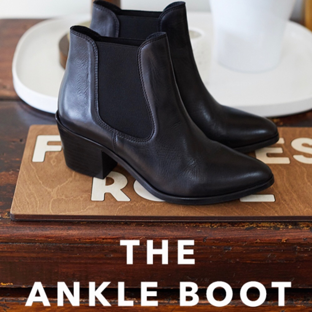 Emerson Fry Black Ankle Boots Size 38 like new!